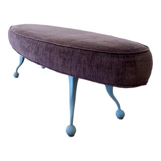1980s Postmodern Upholstered Bench For Sale