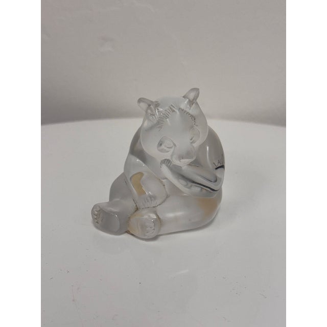 Lalique Crystal Panda Sculpture For Sale - Image 11 of 12