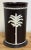 Mid 20th Century Vintage Fesco Resin Black Wedgewood Style Waste Basket and Matching Tissue Box Holder For Sale - Image 5 of 11