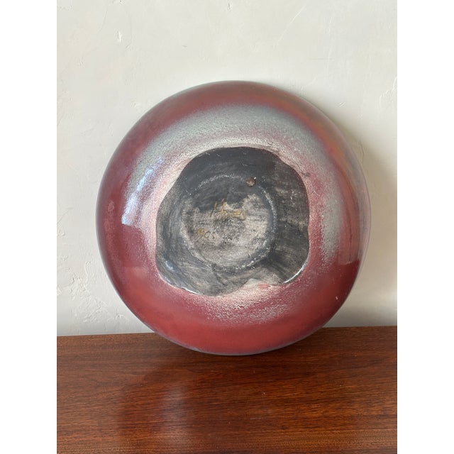 Ceramic Large Mark Hines Raku Centerpiece Bowl For Sale - Image 7 of 8