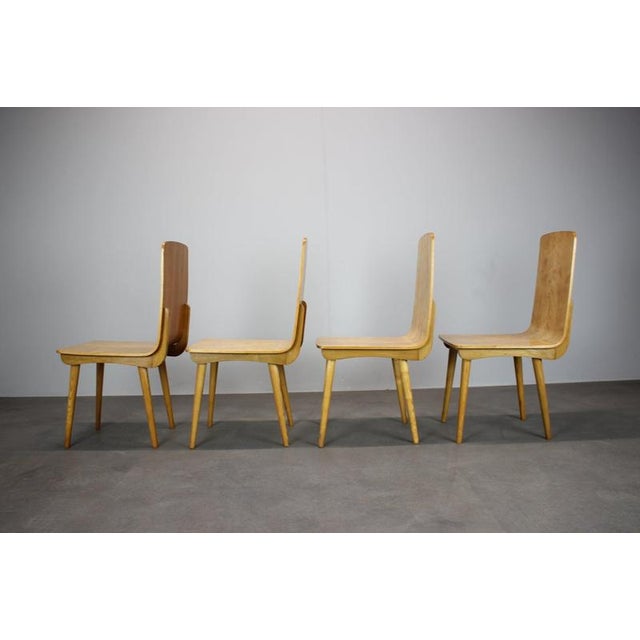 Mid-Century Modern Wooden Dining Chairs, 1970s, Set of 4 For Sale - Image 10 of 18