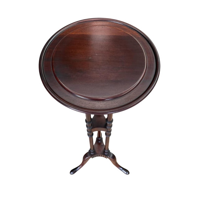 Wood 1940s Regency Style Mahogany Plant Stands - a Pair For Sale - Image 7 of 7