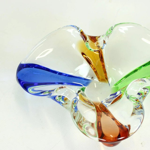Blue Art Rhapsody Collection Bowl in Glass by Frantisek Zemek, Former Czechoslovakia, 1960s For Sale - Image 8 of 14