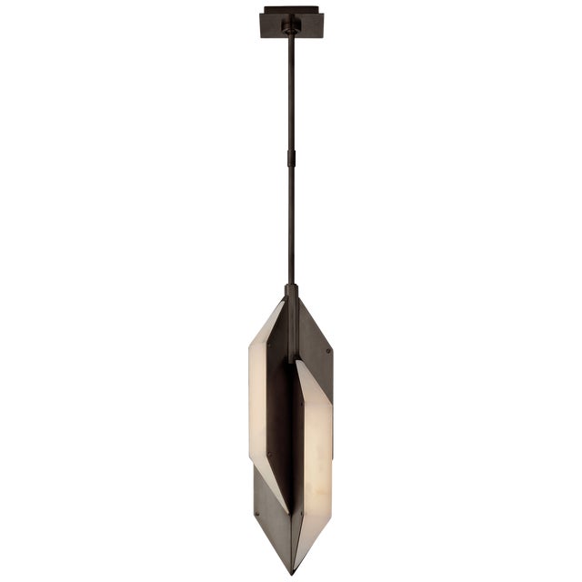 Ophelion Small Pendant in Bronze with Alabaster Designer: Kelly Wearstler Fixture Height: 22.75" Min. Custom Height: 29"...