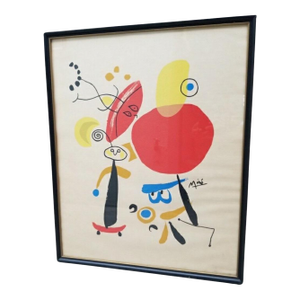 1950s After Joan Miro Plate Signed Lithograph