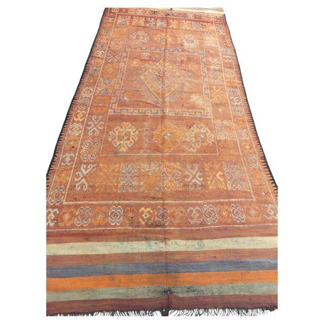 Vintage Moroccan Berber Rug, Handwoven Wool & Goat Hair, 1960 For Sale - Image 13 of 15