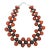 Vintage Two Colored 3 Row Resin Ball Necklace on Wire For Sale