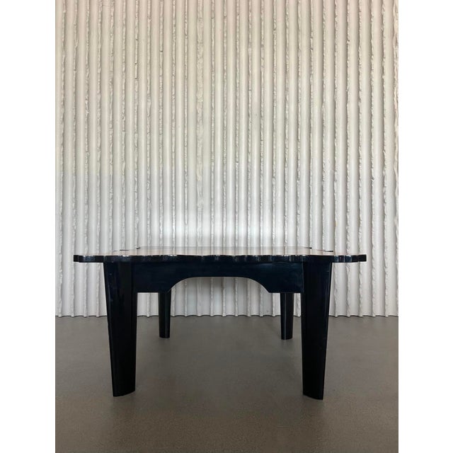 Coffee Table Sculptural Masterpiece in Wood Inlay by Carlo Malnati, 1980s For Sale - Image 6 of 8