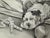 American 1940s Original t.e. Schrock Signed Graphite Illustration of Sleeping Child With Puppy and Toys, 11.75 × 9.5 In. For Sale - Image 3 of 6