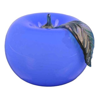 Vintage Enameled Aluminium Apple Paperweight, Italy, 1980s For Sale
