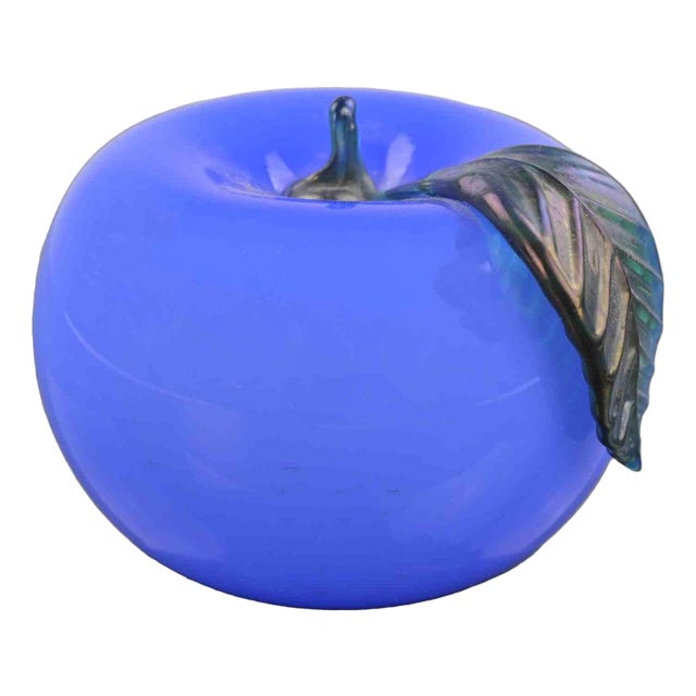 Vintage Enameled Aluminium Apple Paperweight, Italy, 1980s For Sale