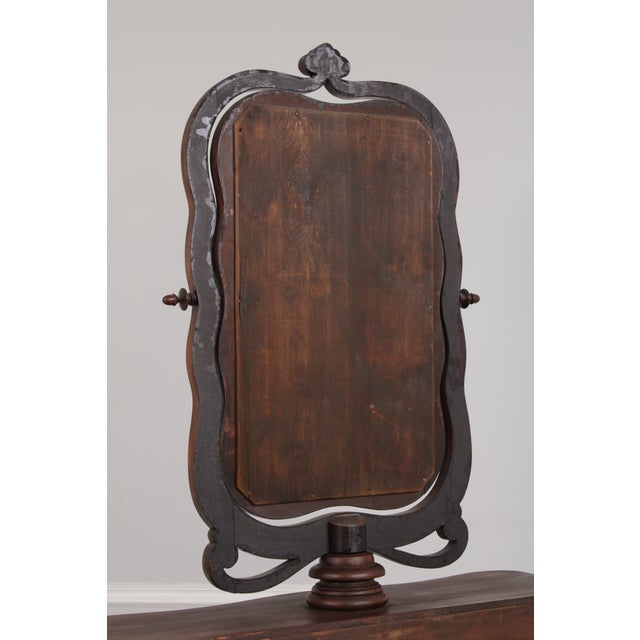 Antique Empire Burl Walnut Marble Top Dresser W. Mirror For Sale - Image 18 of 18