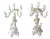Pair of Meissen Style Porcelain Five-Arm Candelabras. Germany, 20th Century. For Sale