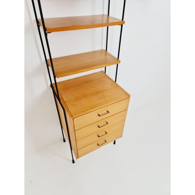 Mid-Century Modern Shelving Unit in Ash Wood by Hilker for Omnia, Germany, 1960s For Sale - Image 13 of 18