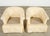 Textile Pair of A. Rudin Attributed White Coral Over Butter Club Chairs For Sale - Image 7 of 18