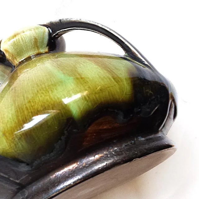 Art Nouveau Ceramic Four Handled Vase For Sale - Image 5 of 6