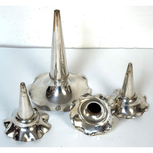 Metal English Edwardian Silver-Plated Epergne by Copper & Fry, 11 -Pieces, Circa 1900 For Sale - Image 7 of 18