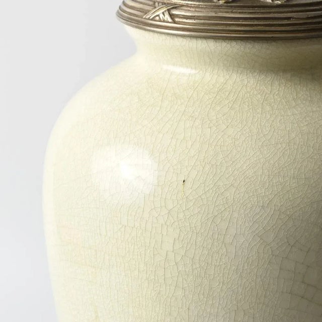 Antique Awaji Ceramic Table Lamp, 1930ss For Sale - Image 9 of 13