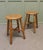 Brown Victorian Farmhouse Kitchen Stools in Elm, Set of 4 For Sale - Image 8 of 9