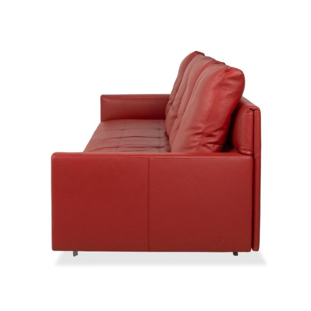 Gordon 4-Seater Sofa in Red Leather from Walter Knoll / Wilhelm Knoll For Sale - Image 14 of 15