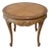 Country French Round Walnut Accent Table For Sale