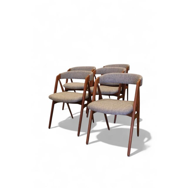 Teak Armchair in Hallingdal 65 Upholstery by Thomas Harlev for Farstrup Møbler, Denmark, 1960s, Set of 2 For Sale - Image 10 of 16