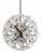 Italian Sputnik chandelier with 50 Murano pulegoso glass elements and a gold-plated metal frame, offered by...