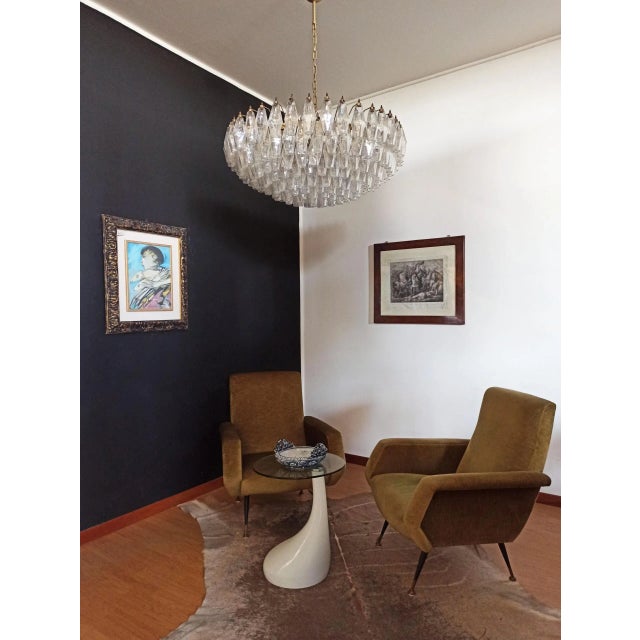 Murano Glass 185 Transparent Glass Chandelier For Sale - Image 11 of 11
