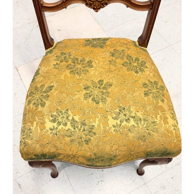 Antique Rococo Revival Salon Chairs — Matching Armchair and Side Chair, Circa 1900 For Sale - Image 13 of 18