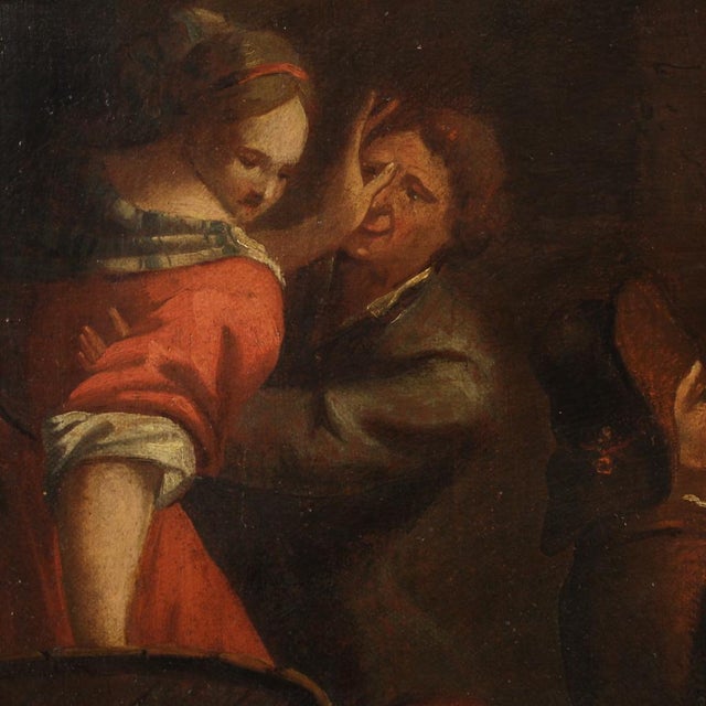 Bamboccianti School Artist, Genre Scene, 1650, Oil Painting on Canvas, Framed For Sale - Image 7 of 16