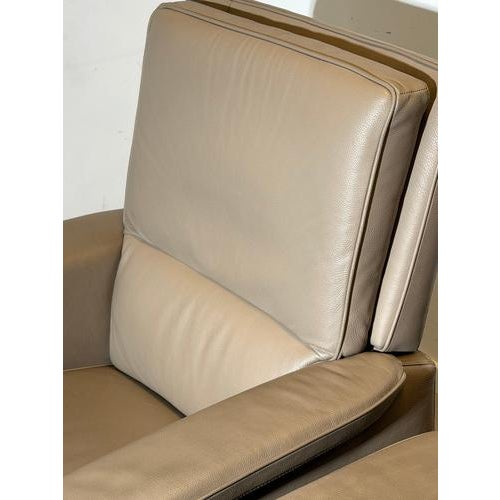 Electric Relax Chairs in Taupe Leather, Set of 2 For Sale - Image 6 of 8