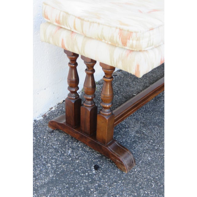 This beautiful Long Bench made out of wood, solid wood, upholstery, and it is in good condition. This wonderful Bench has...
