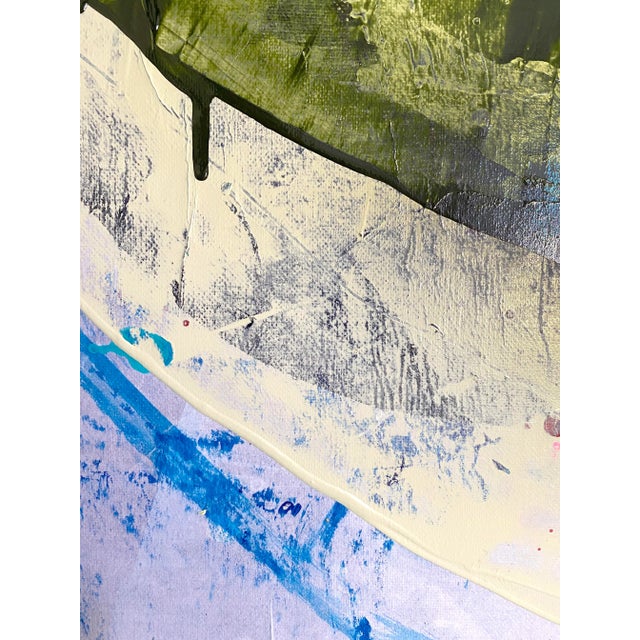 Green "Beach Bay" 2021 Original Painting by Jessalin Beutler For Sale - Image 8 of 9