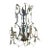 French Iron and Crystal Chandelier – 1940s Vintage Fixture For Sale