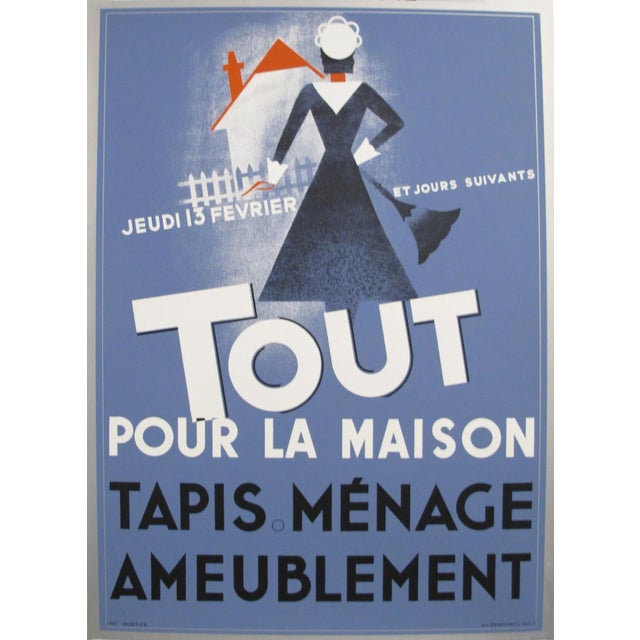 1980s 1980s French Poster - Tout Pour La Maison. Tapis, Menage, Ameublement (Everything for the Home. Rugs, Cleaning, Furniture) For Sale - Image 5 of 5