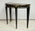 Ebony Bespoke Pair of Brass-Banded Demilune Consoles in the Neoclassic Manner For Sale - Image 8 of 12