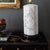 1960s Pierced Porcelain Blanc De Chine Quatrefoil Lamp on Black Base For Sale - Image 9 of 18