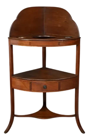 Small Mahogany Corner Vanity Unit, Early 20th Century