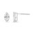 Contemporary 14K White Gold 4/5 Cttw Marquise Lab Grown Diamond Solitaire Stud Earrings For Sale - Image 3 of 5