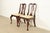 Henkel Harris Henkel Harris Queen Anne Solid Mahogany Side Chairs or Dining Chairs, Pair For Sale - Image 4 of 15