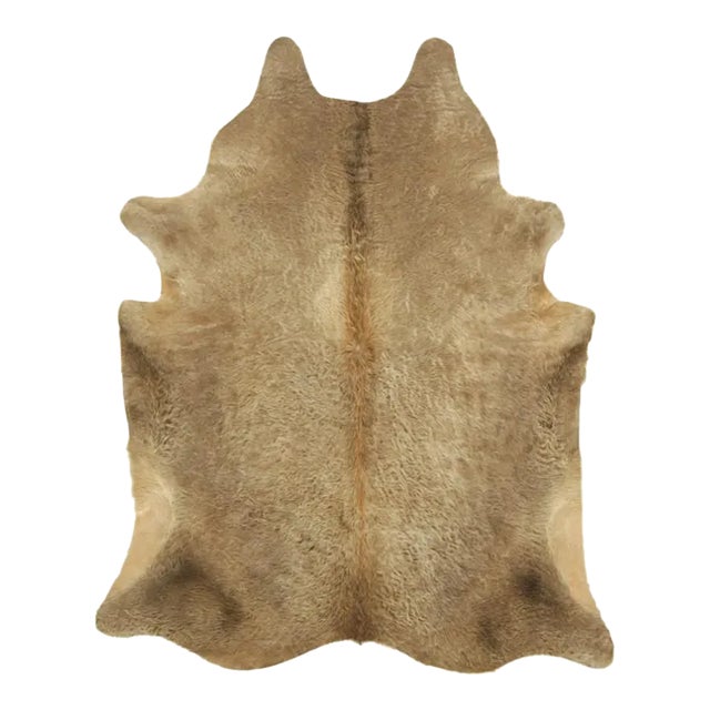 Rug & Kilim’s Extra Large Cowhide Rug in Beige-Brown and Cream Tones For Sale