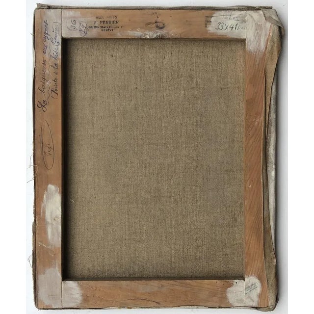 Jules Gaillepand, La baigneuse aux cygnes, Pointe à la Bise Genève, Oil on Canvas For Sale - Image 7 of 9