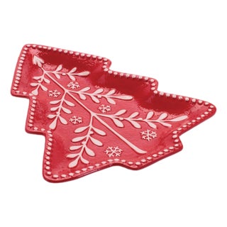 Ceramic Tree Plate (Set of 4) For Sale