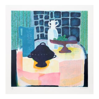 Black Soup Tureen, Signed Lithograph by Wendy Chazin For Sale