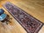 Black Vintage Persian Bakhtiari Tribal Runner, Hand-Knotted Wool, Floral Bouquets & Medallions, Navy & Ivory, 3x12 For Sale - Image 8 of 16