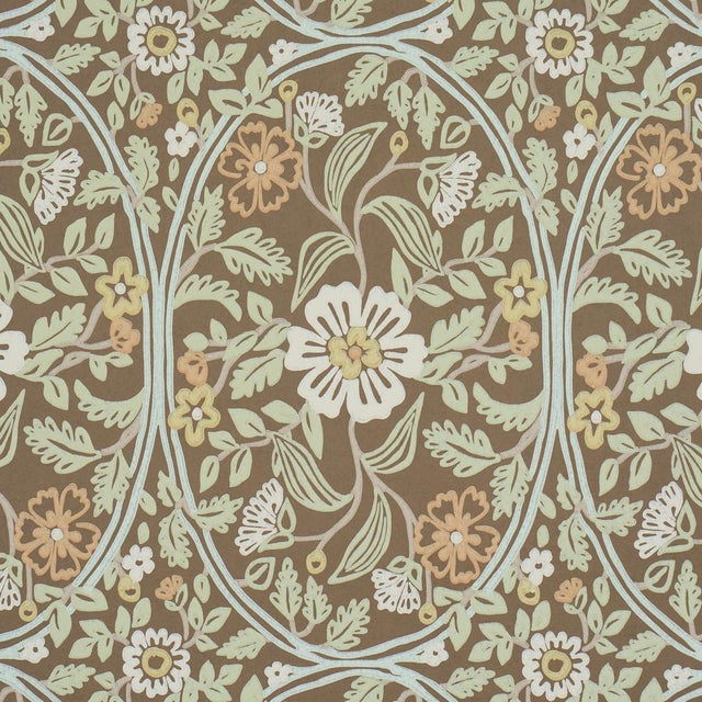 Contemporary SAMPLE - Schumacher Garden Guild Wallpaper In Sage For Sale - Image 3 of 4