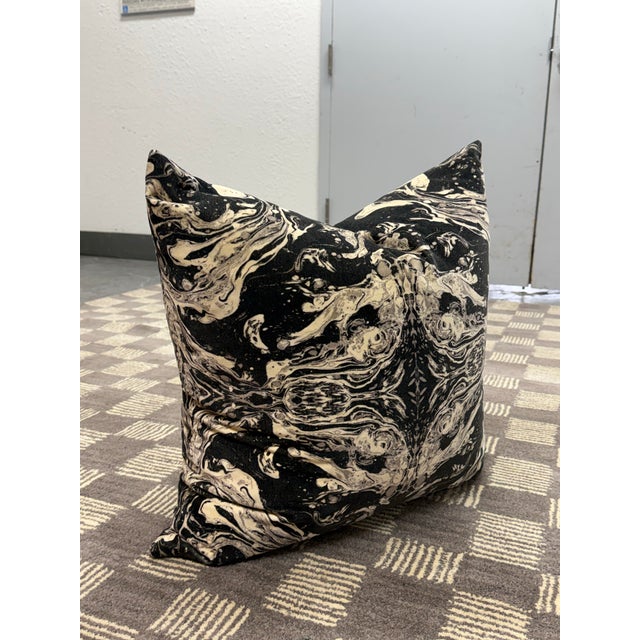 Abstract Banke Kuku Abstract Velvet Throw Pillow For Sale - Image 3 of 13
