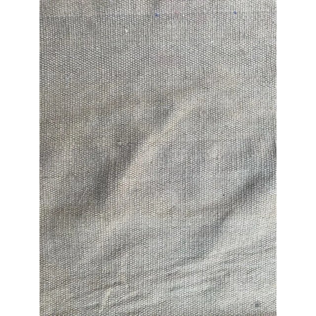 Vintage Indian Modern Khaki Color Flat Rug For Sale - Image 10 of 13