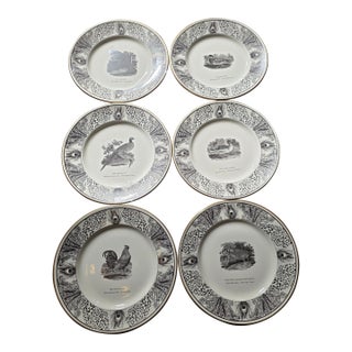 Six Bewick Bird Plates by Prinknash Abbey Pottery For Sale