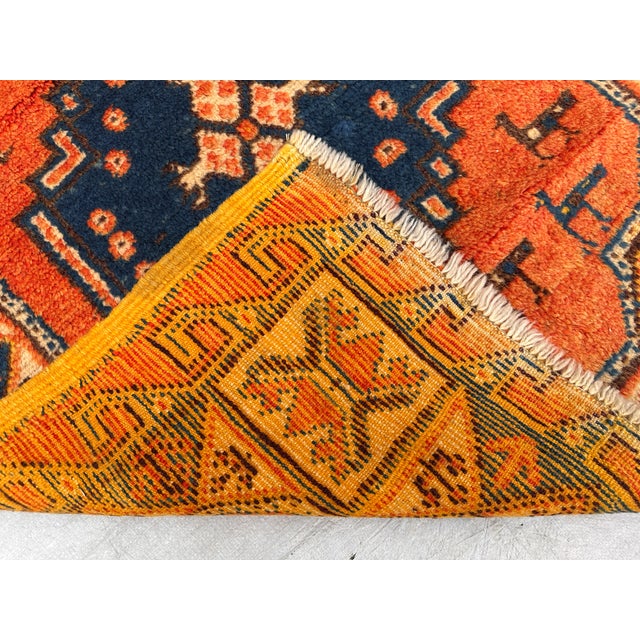 Antique Fachralo Kazak Hand-Knotted Wool Rug - 3'2" X 2'10" For Sale - Image 9 of 10